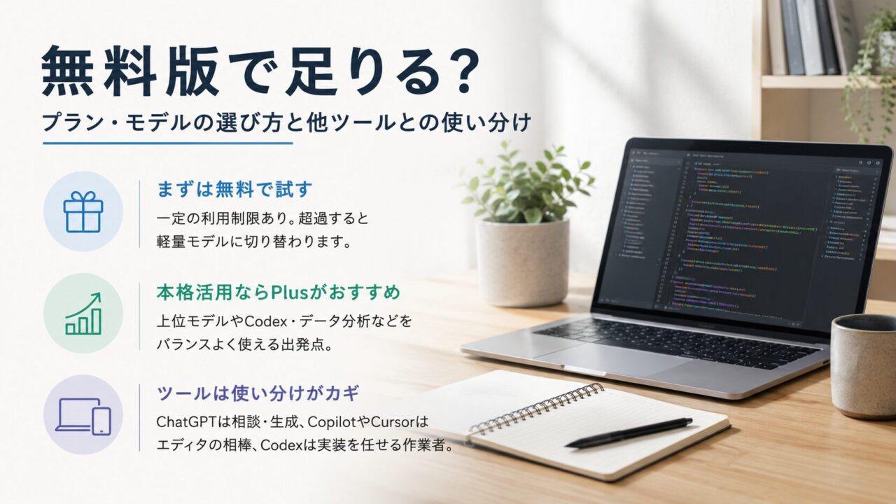 無料版で足りる？プラン・モデルの選び方と他ツールとの使い分け