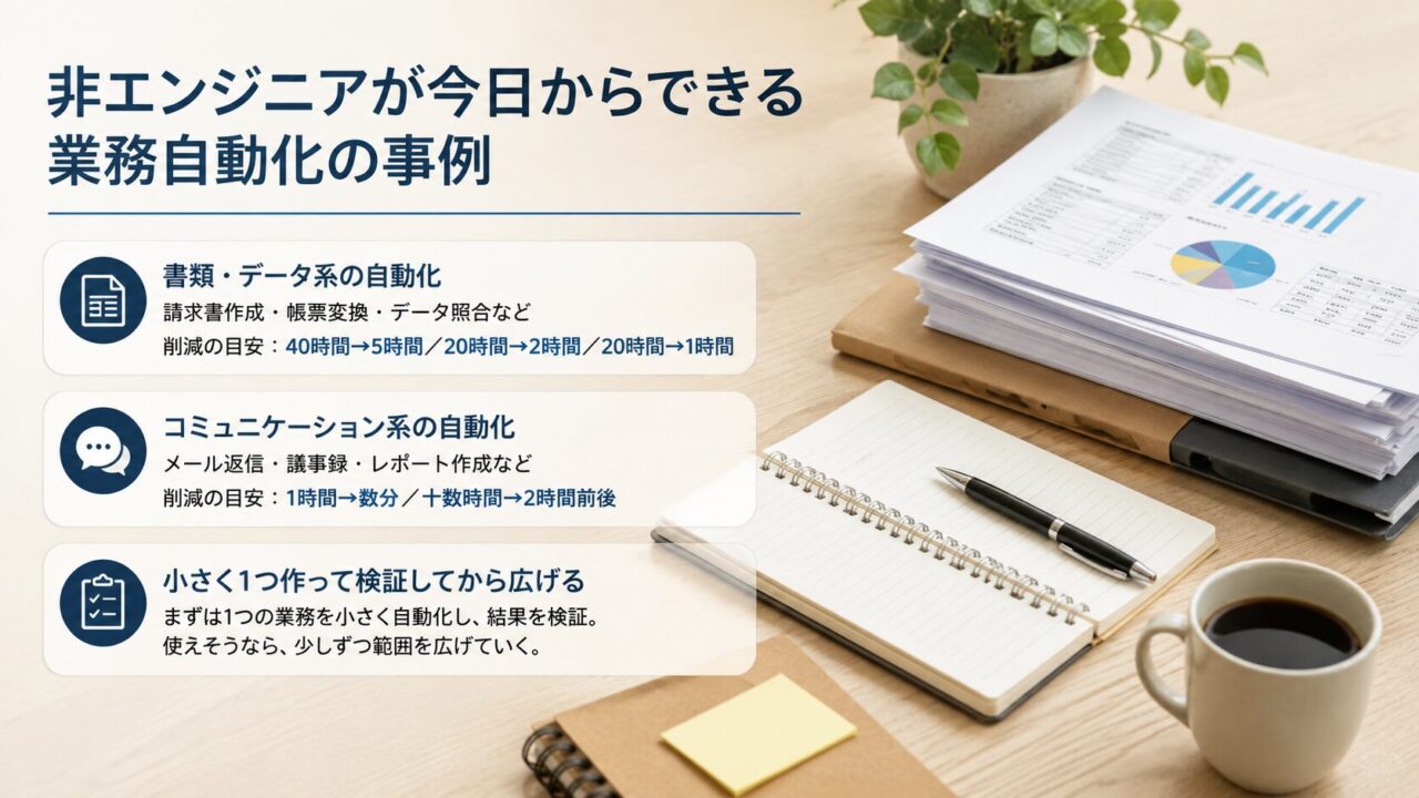 非エンジニアが今日からできる業務自動化の事例